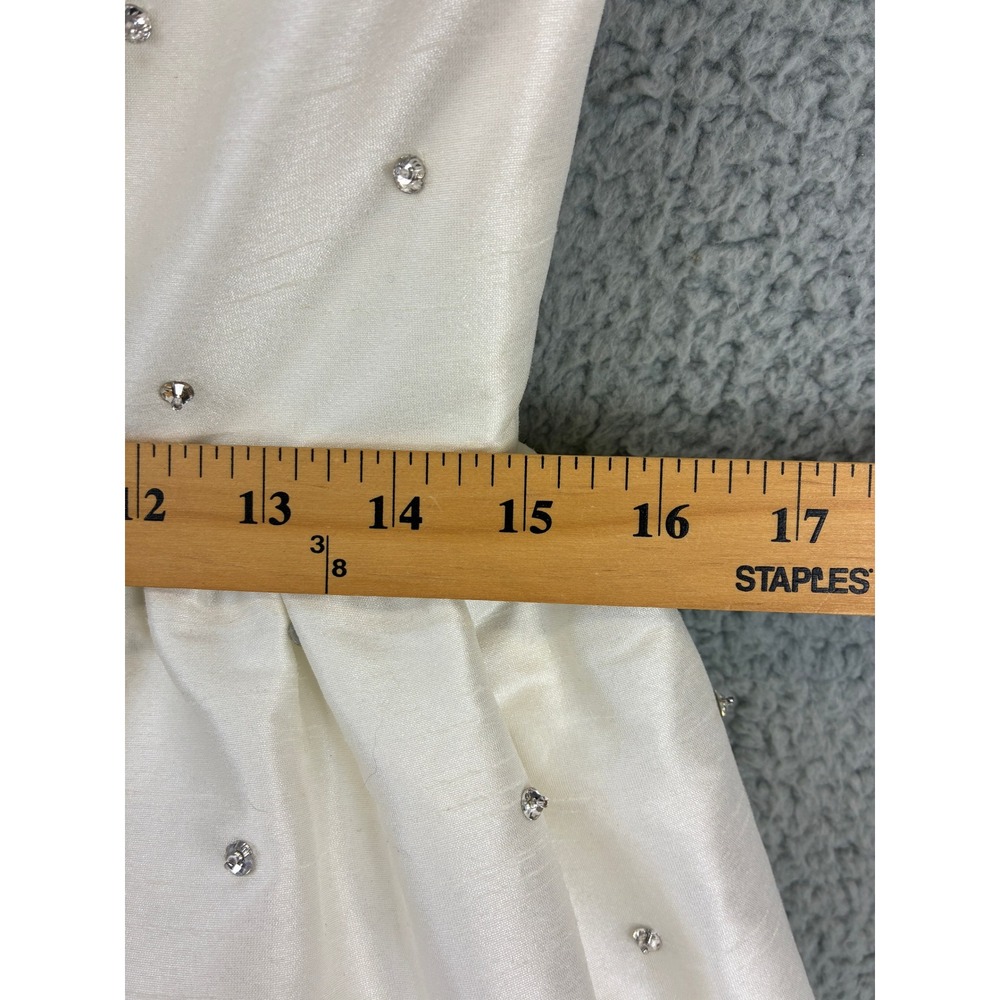 Sachin & Babi Dress One Shoulder Womens 10 White Rhinestone Cocktail Party Mini - Picture 14 of 16